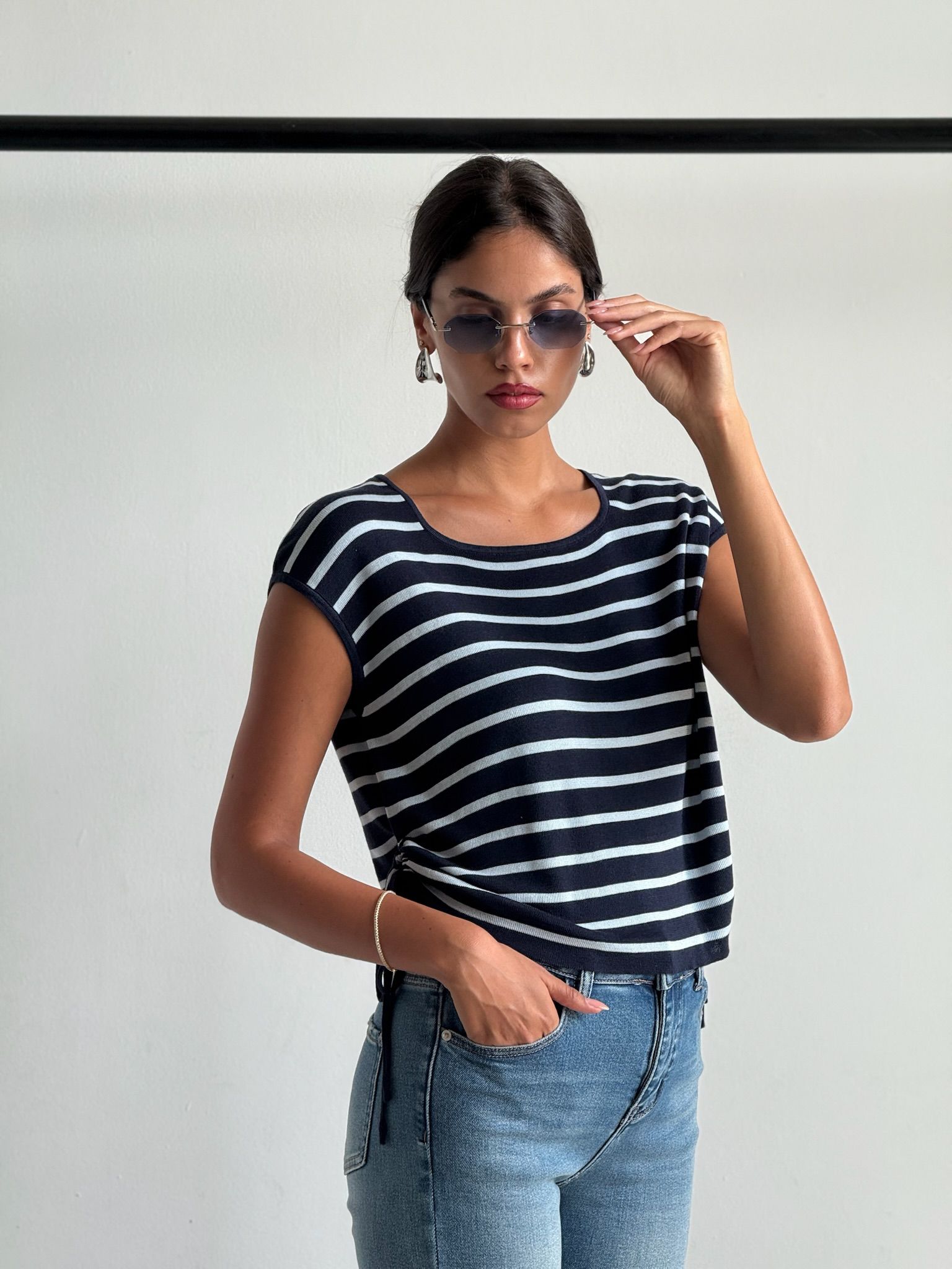 חולצת סנדי כחול