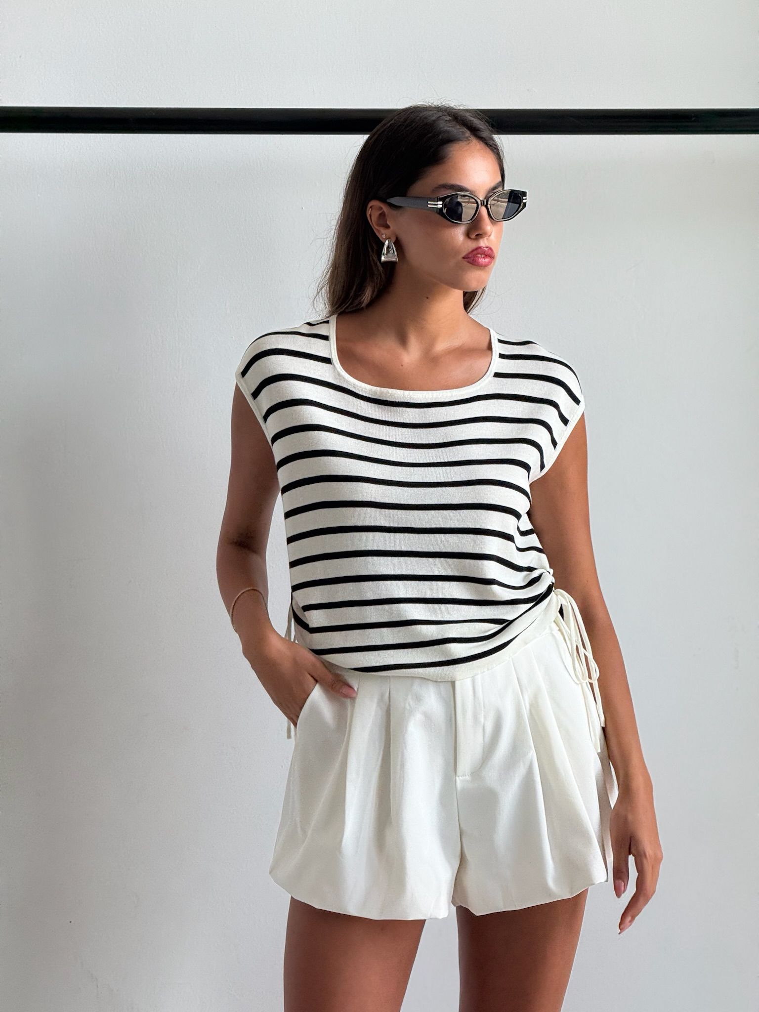 חולצת סנדי לבן