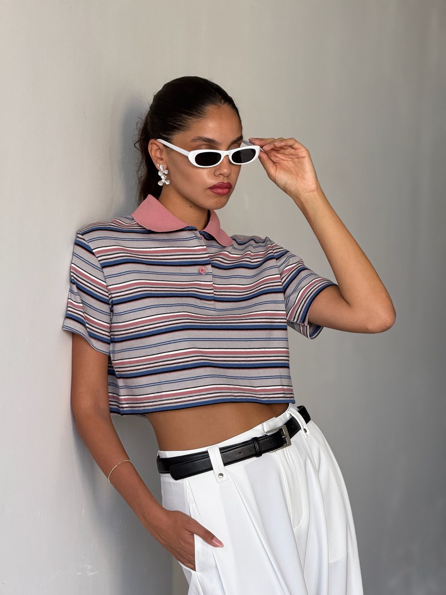 חולצת דניאל קרופ ורוד