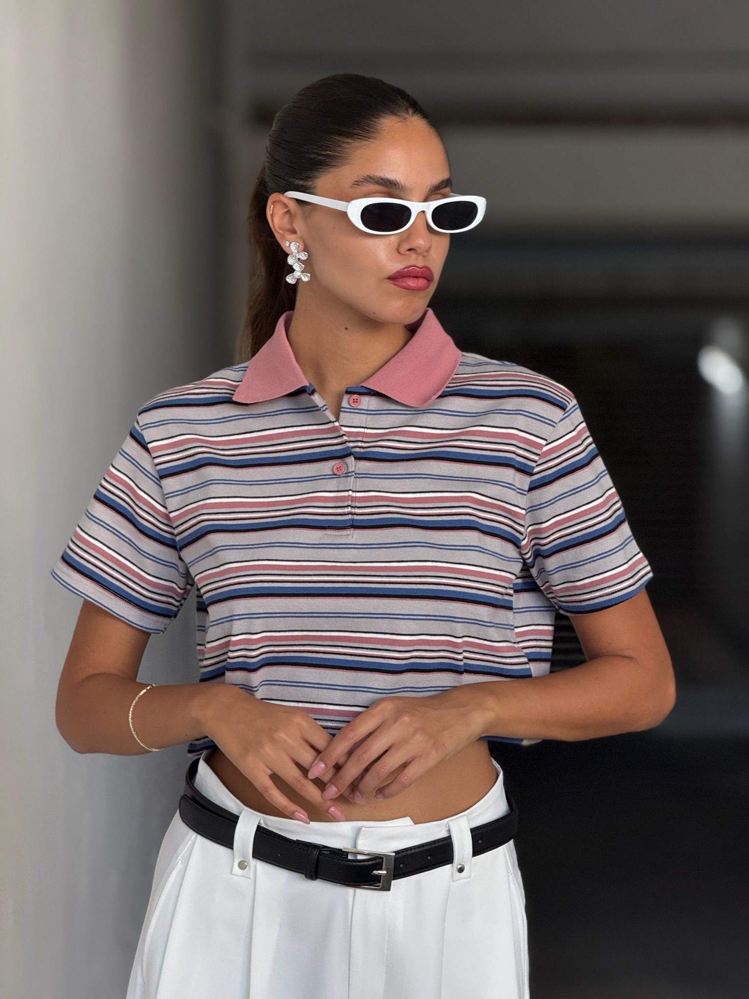 חולצת דניאל קרופ ורוד