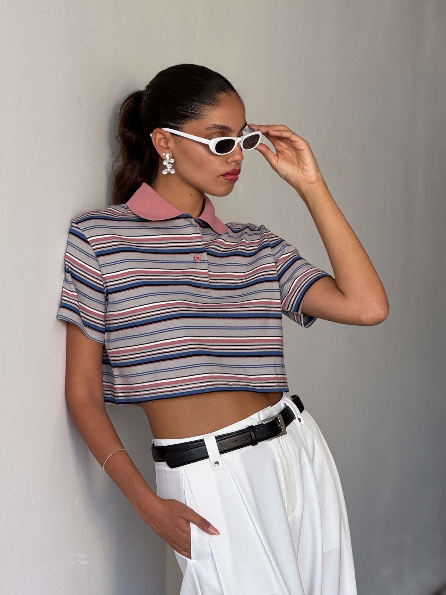 חולצת דניאל קרופ ורוד