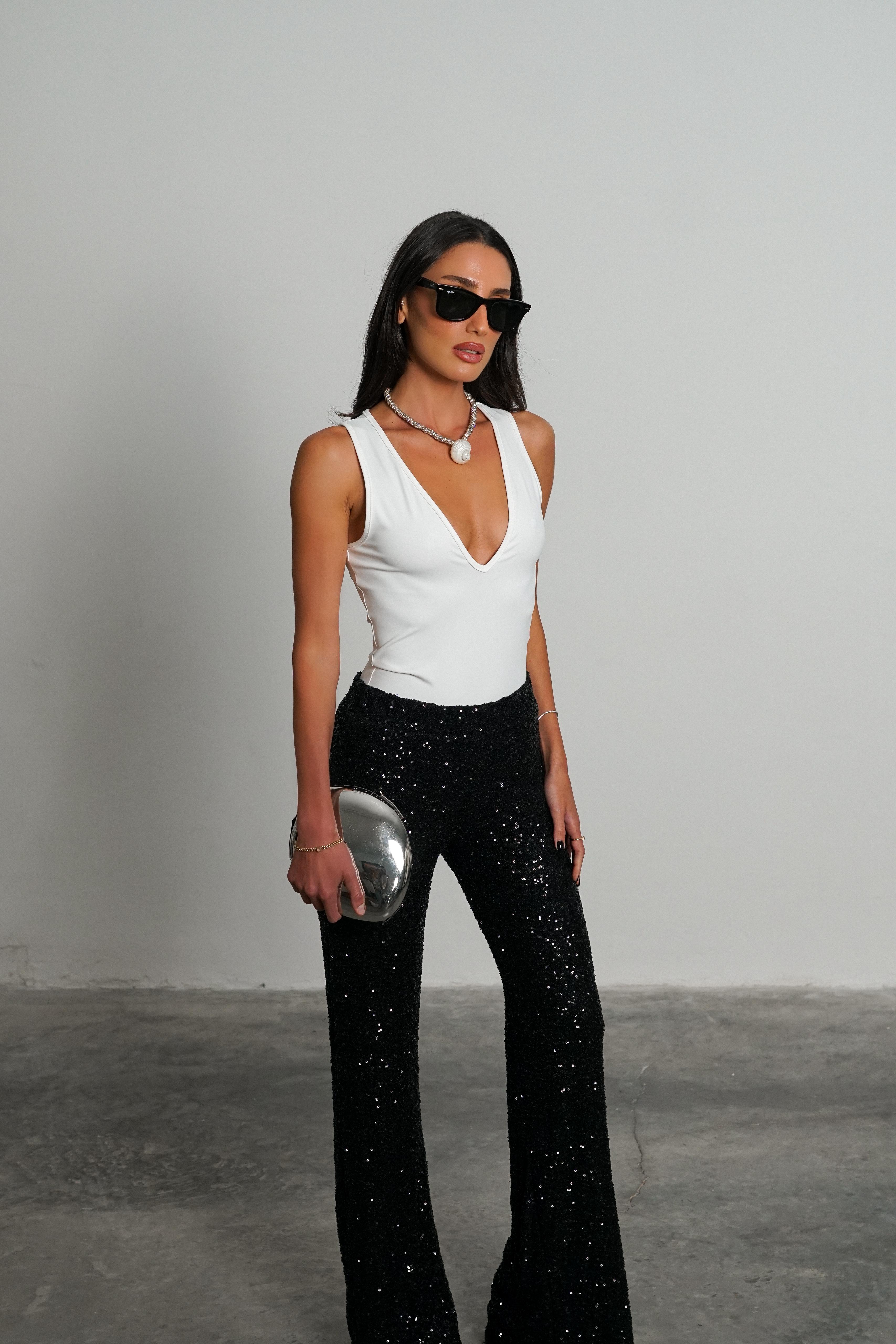 בגד גוף פולי לבן