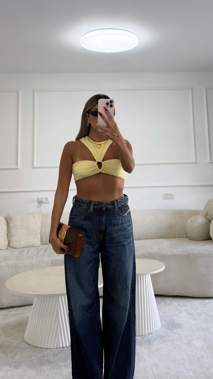 טופ לסלי צהוב