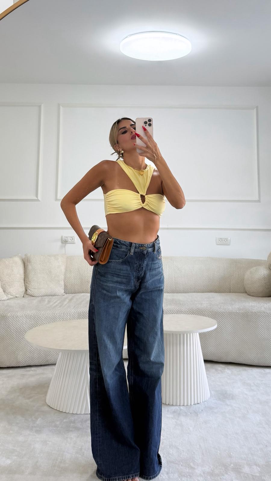 טופ לסלי צהוב