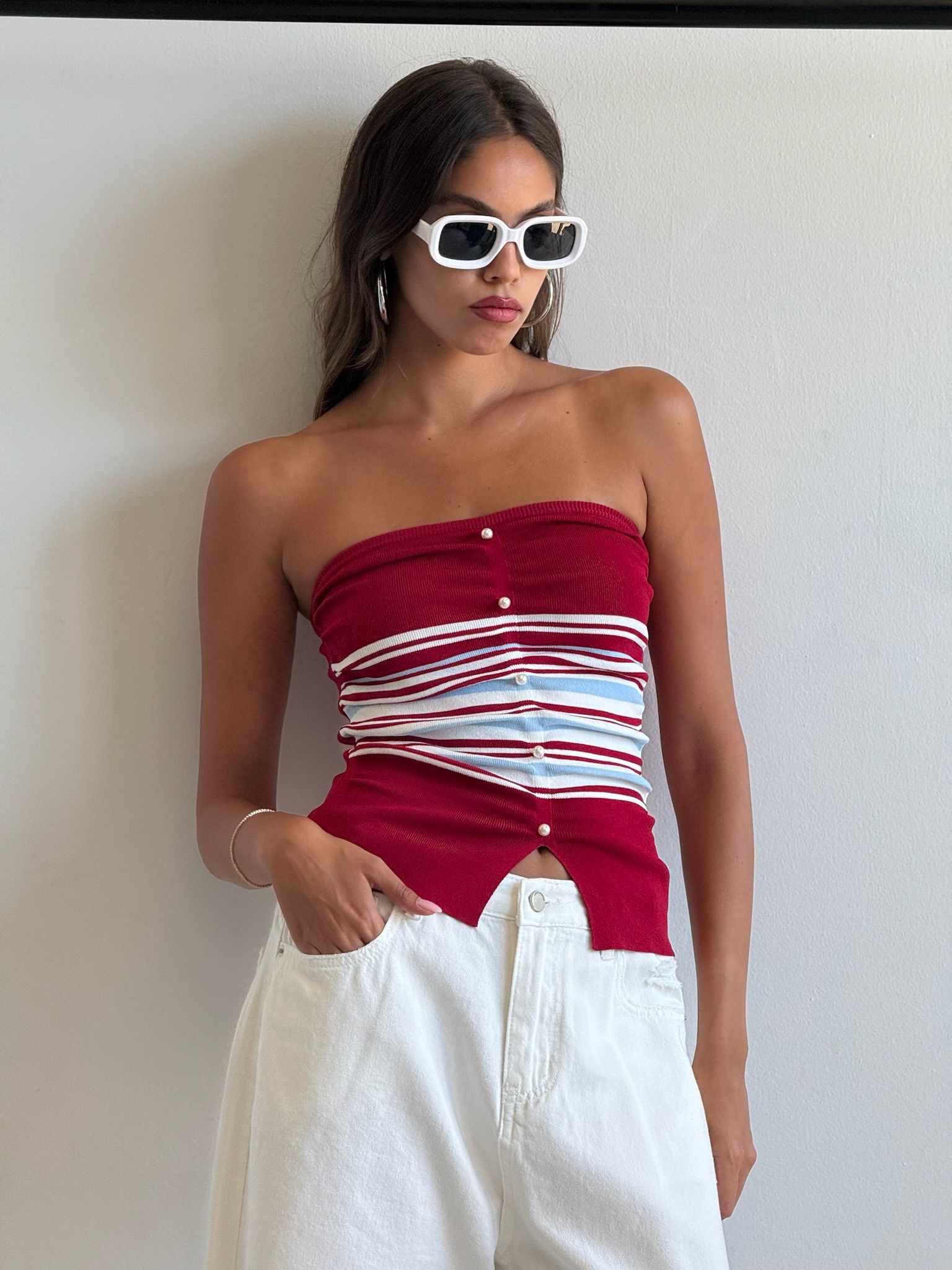 סטרפלס קנדל אדום