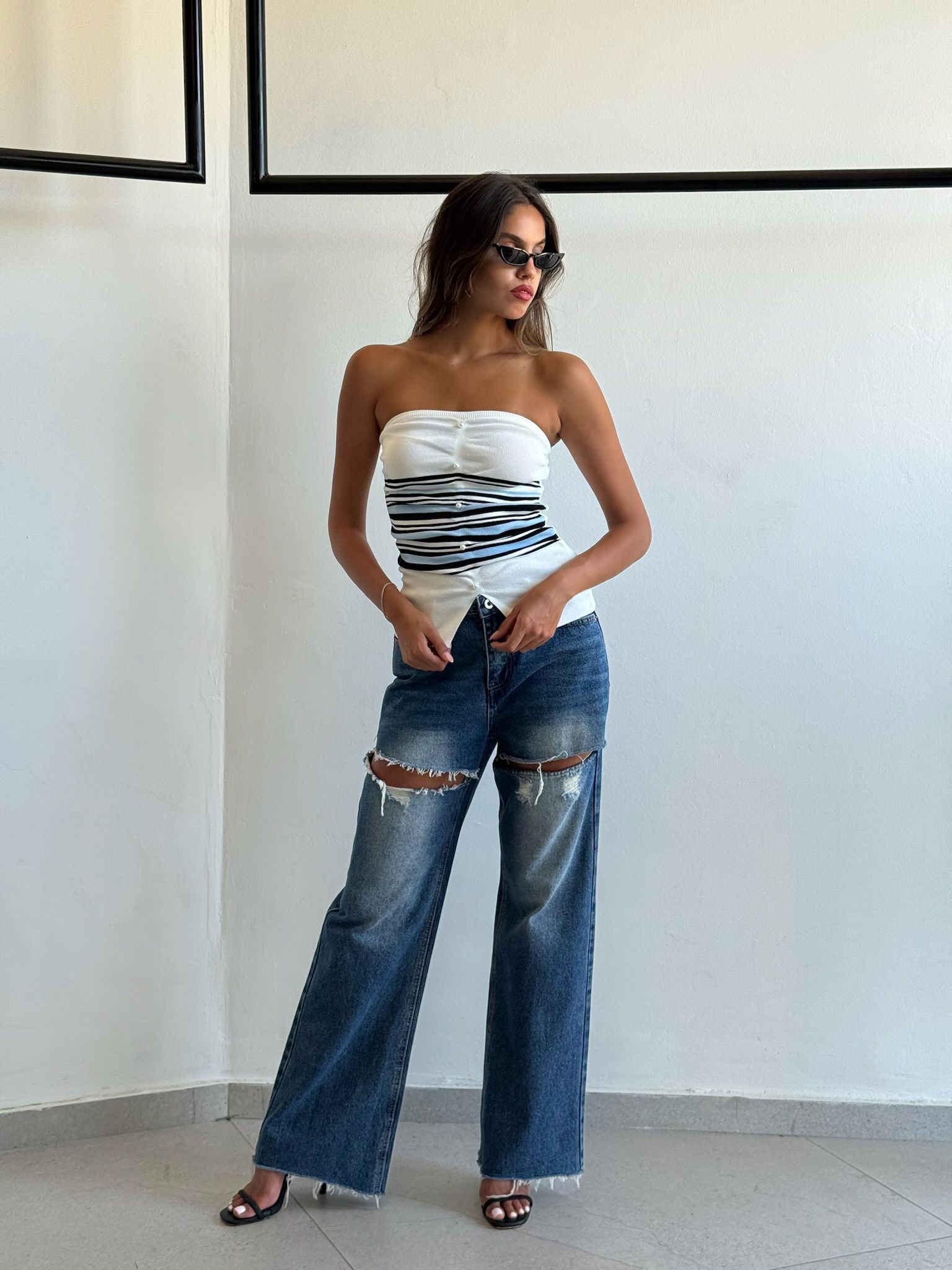 סטרפלס קנדל לבן