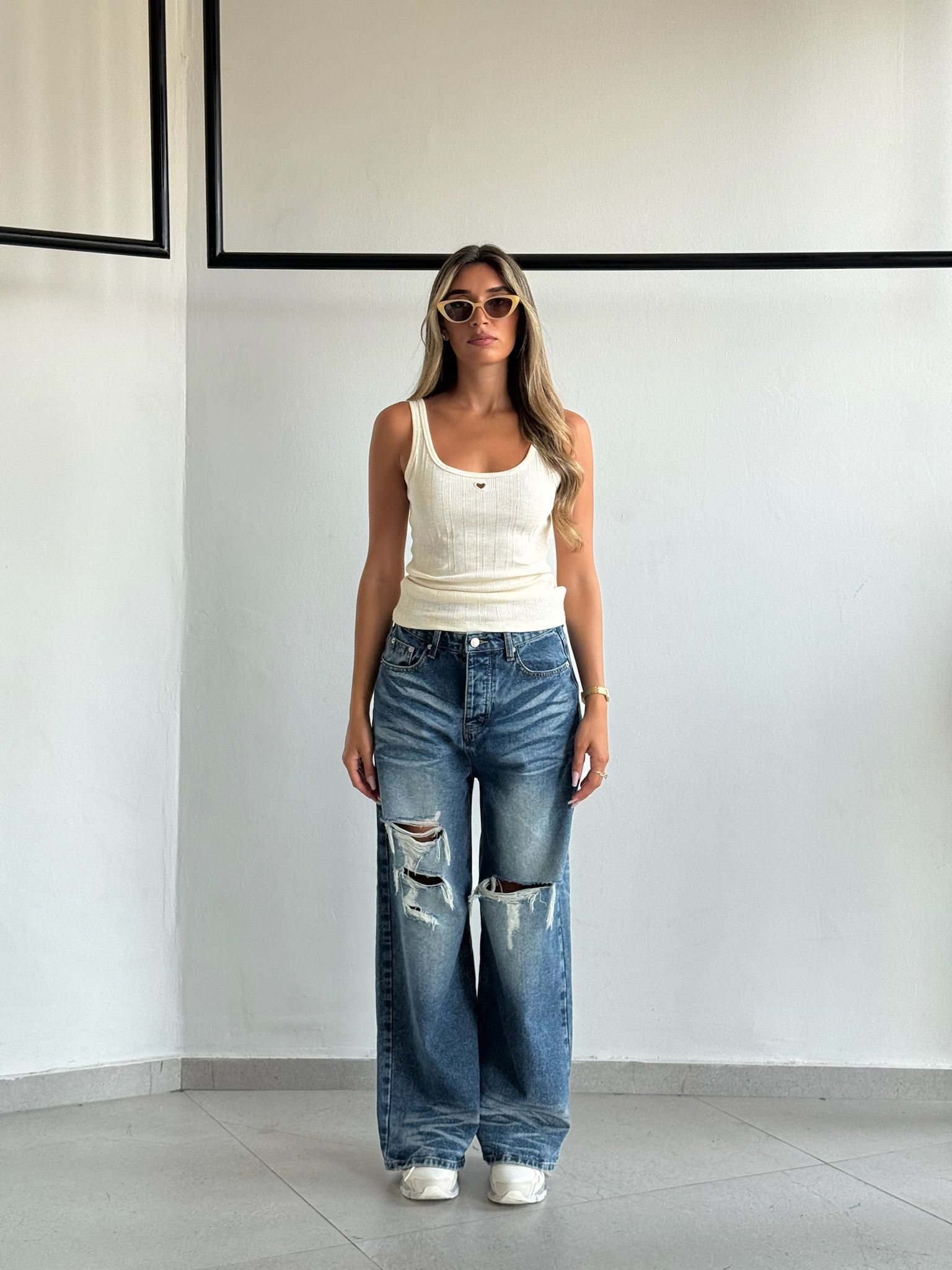 גופיית אלבי צהוב בננה