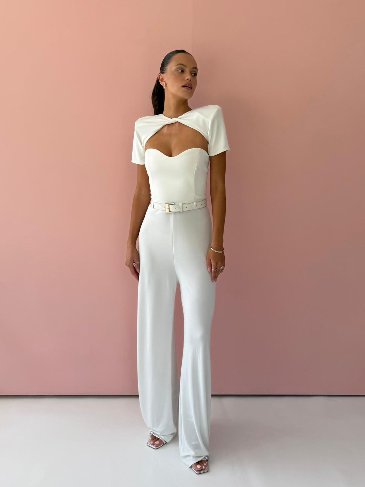 אוברול פרפל לבן