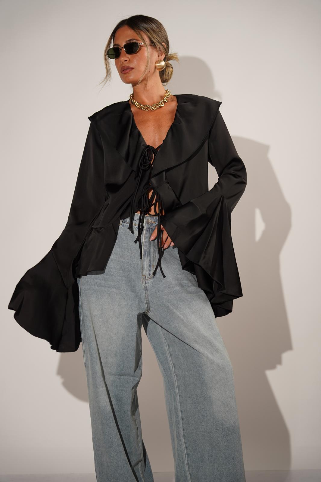 חולצת איימי שחור