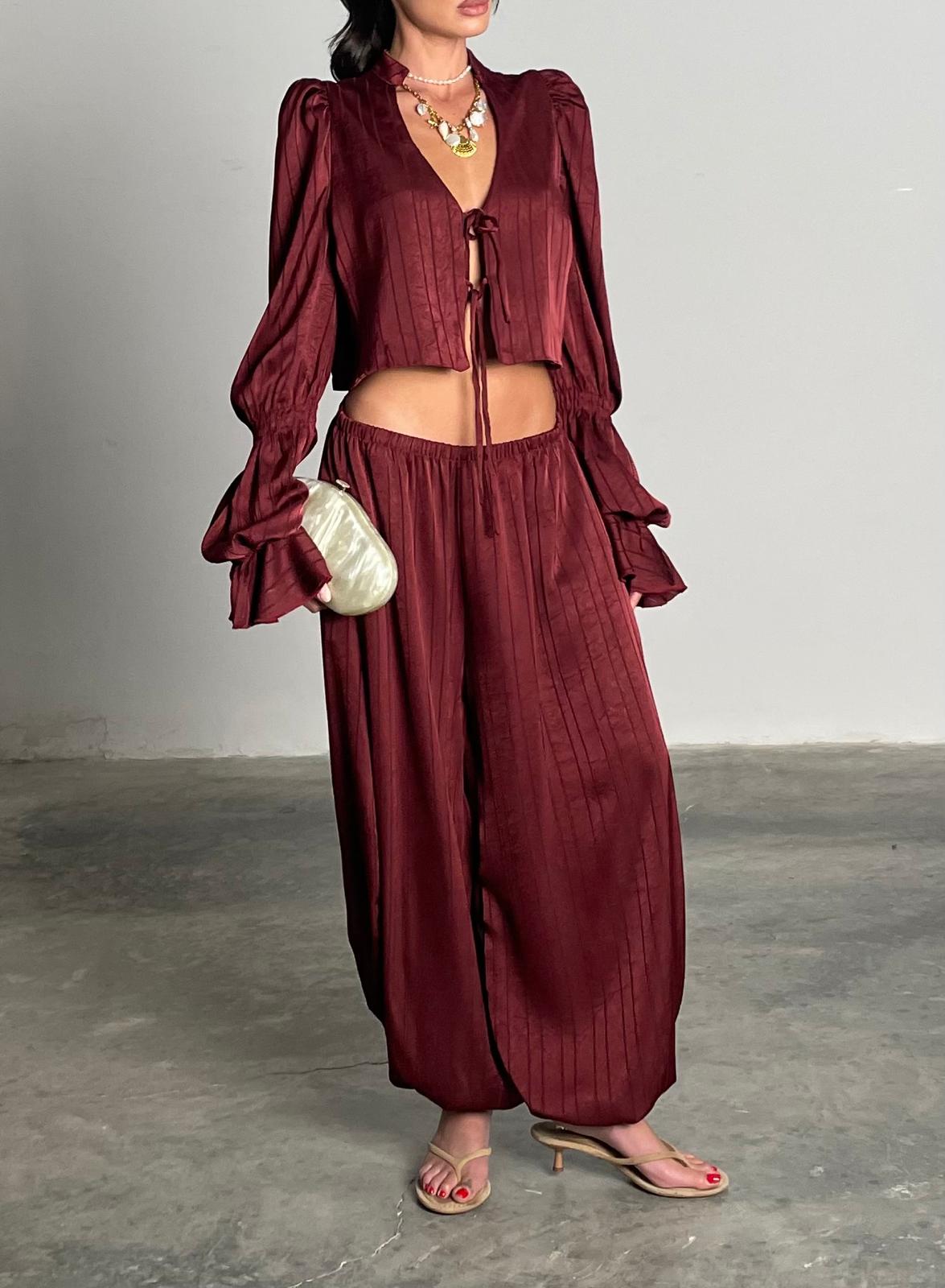 חליפת דלוני בורדו