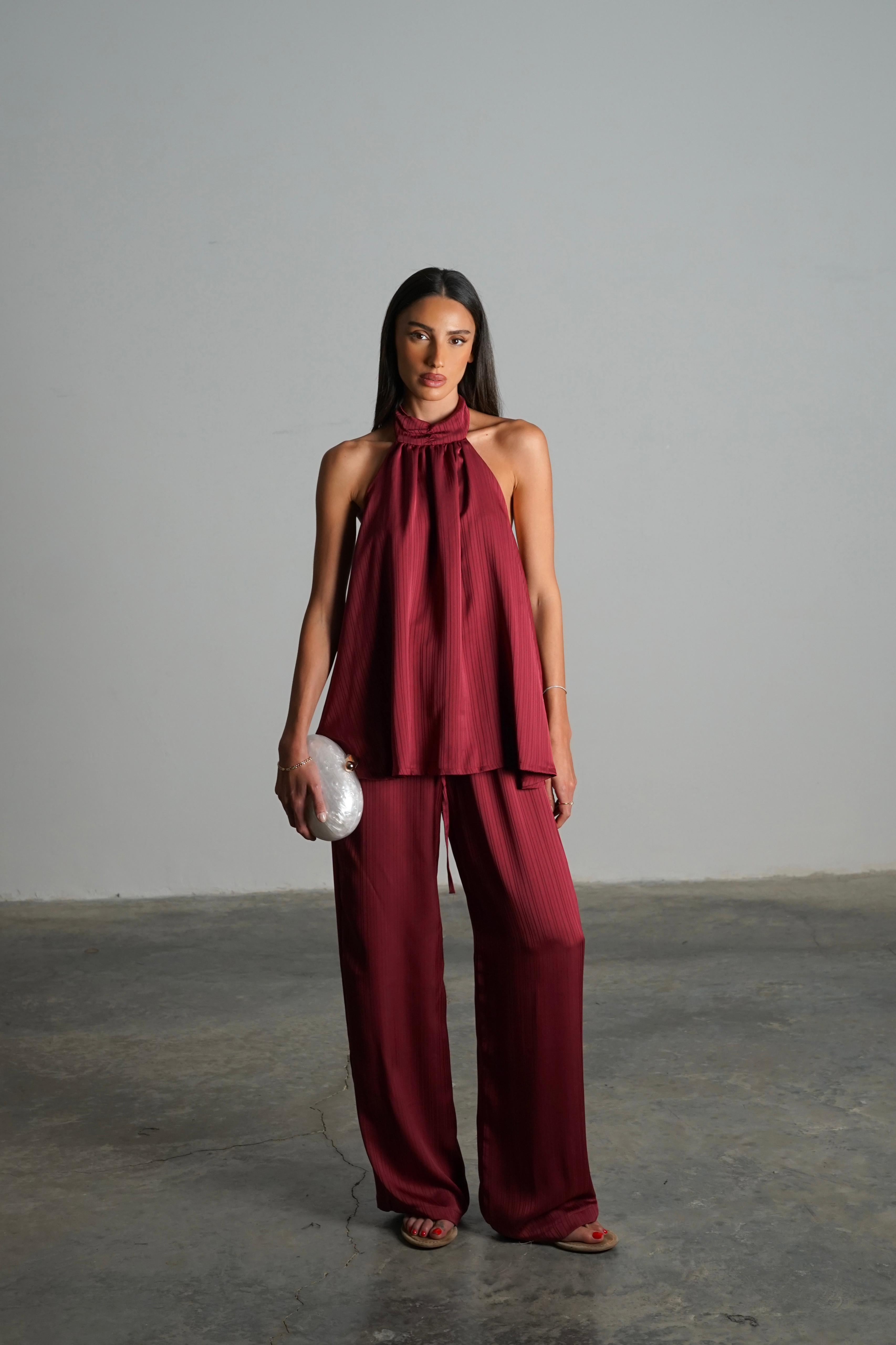 חליפת מקיאטו בורדו