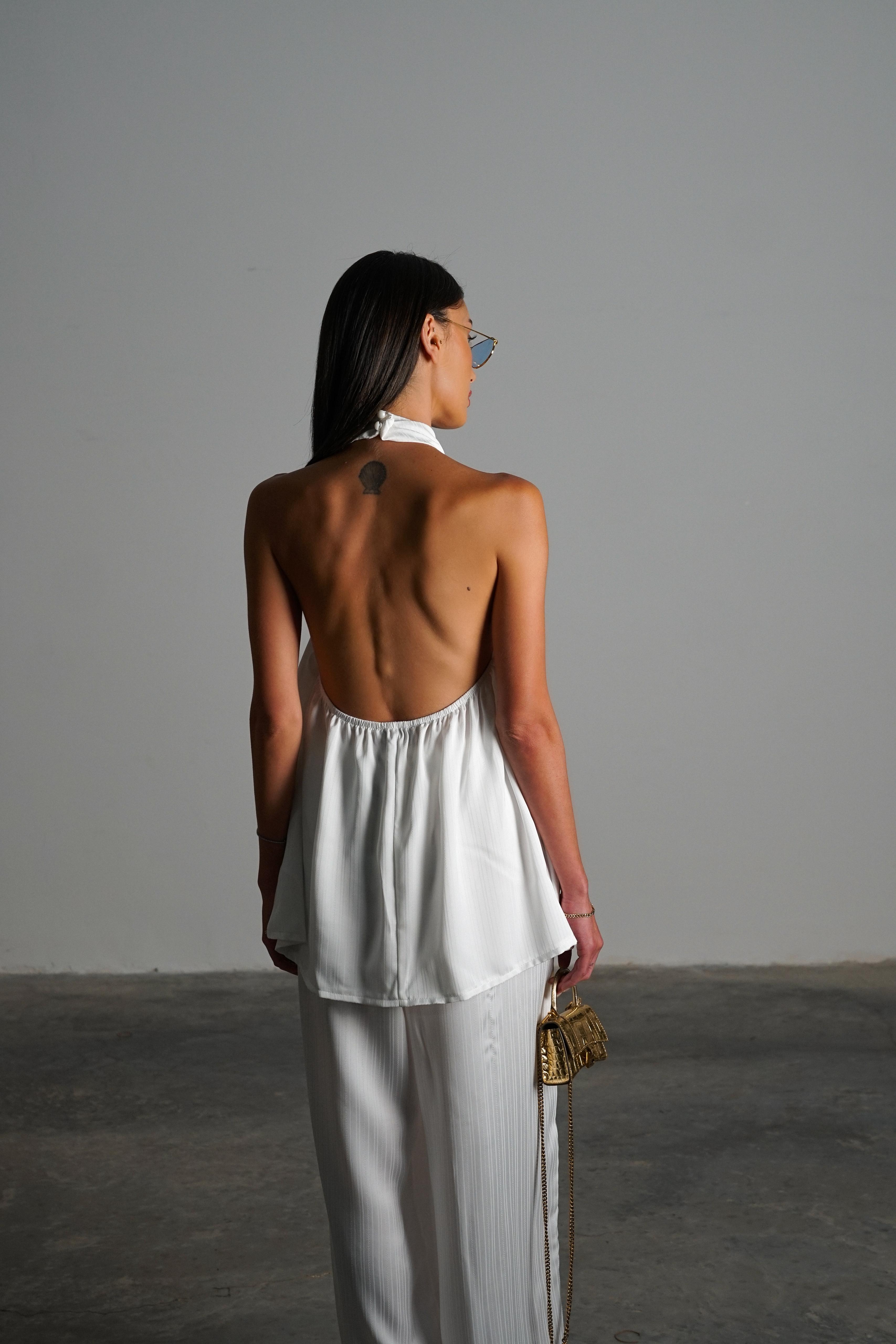 חליפת מקיאטו לבן