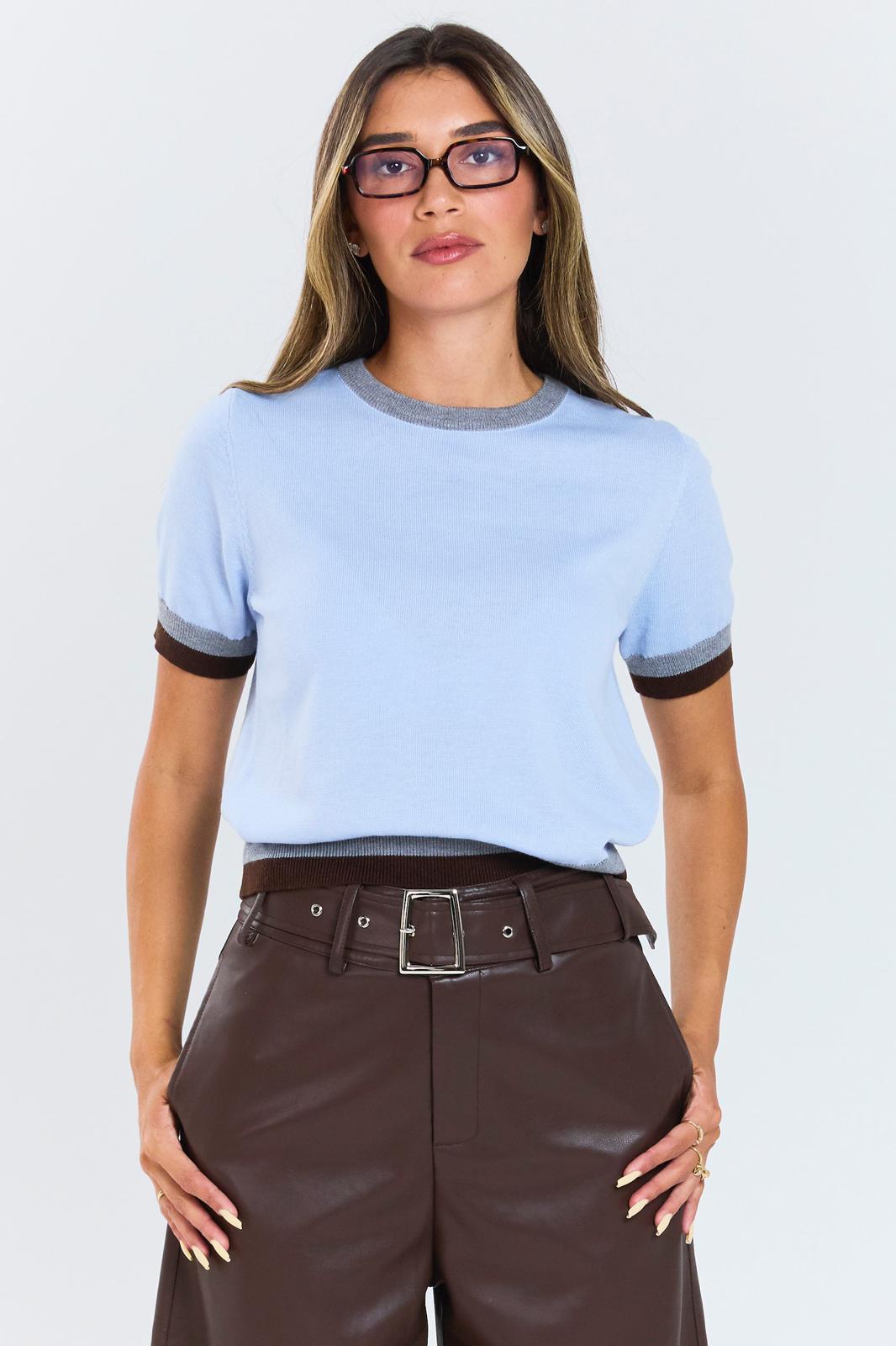 מכנס צוף דמוי עור