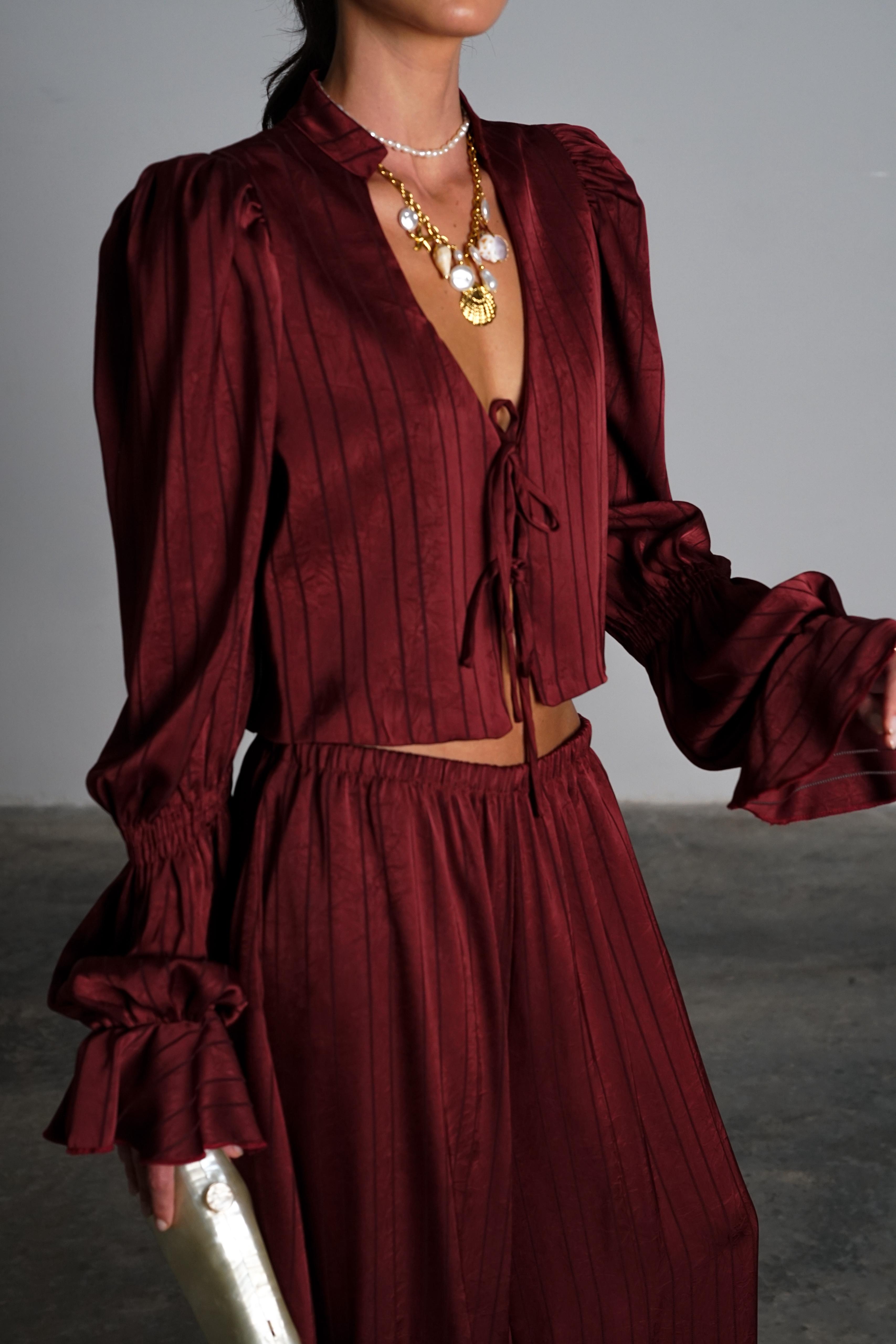 חליפת דלוני בורדו