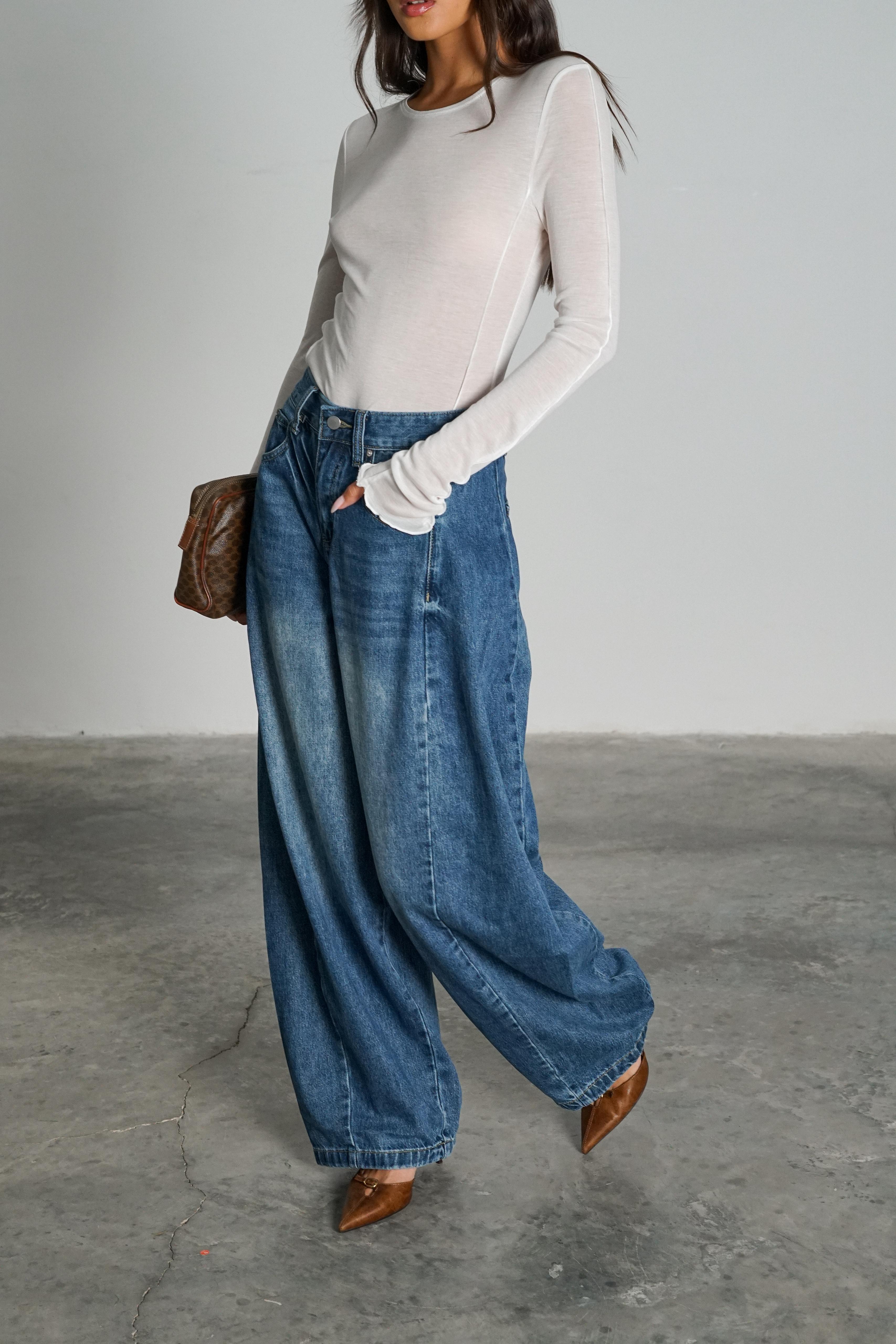 ג'ינס ריקול כחול