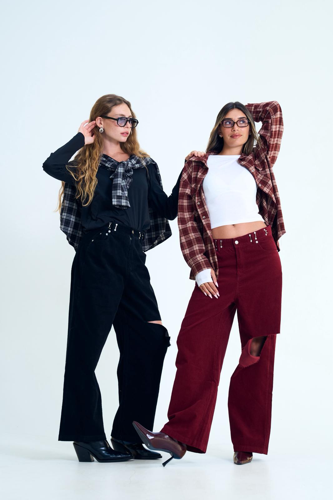 מכנס קורדרוי רז בורדו