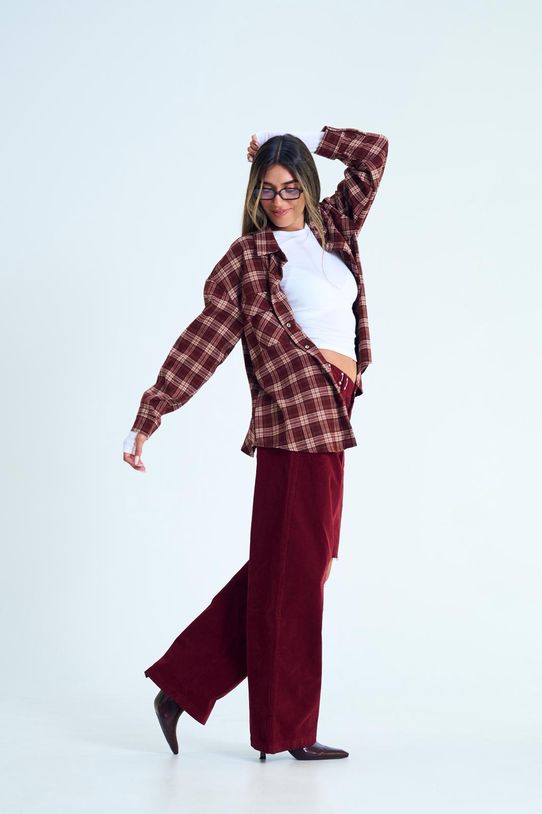 מכנס קורדרוי רז בורדו