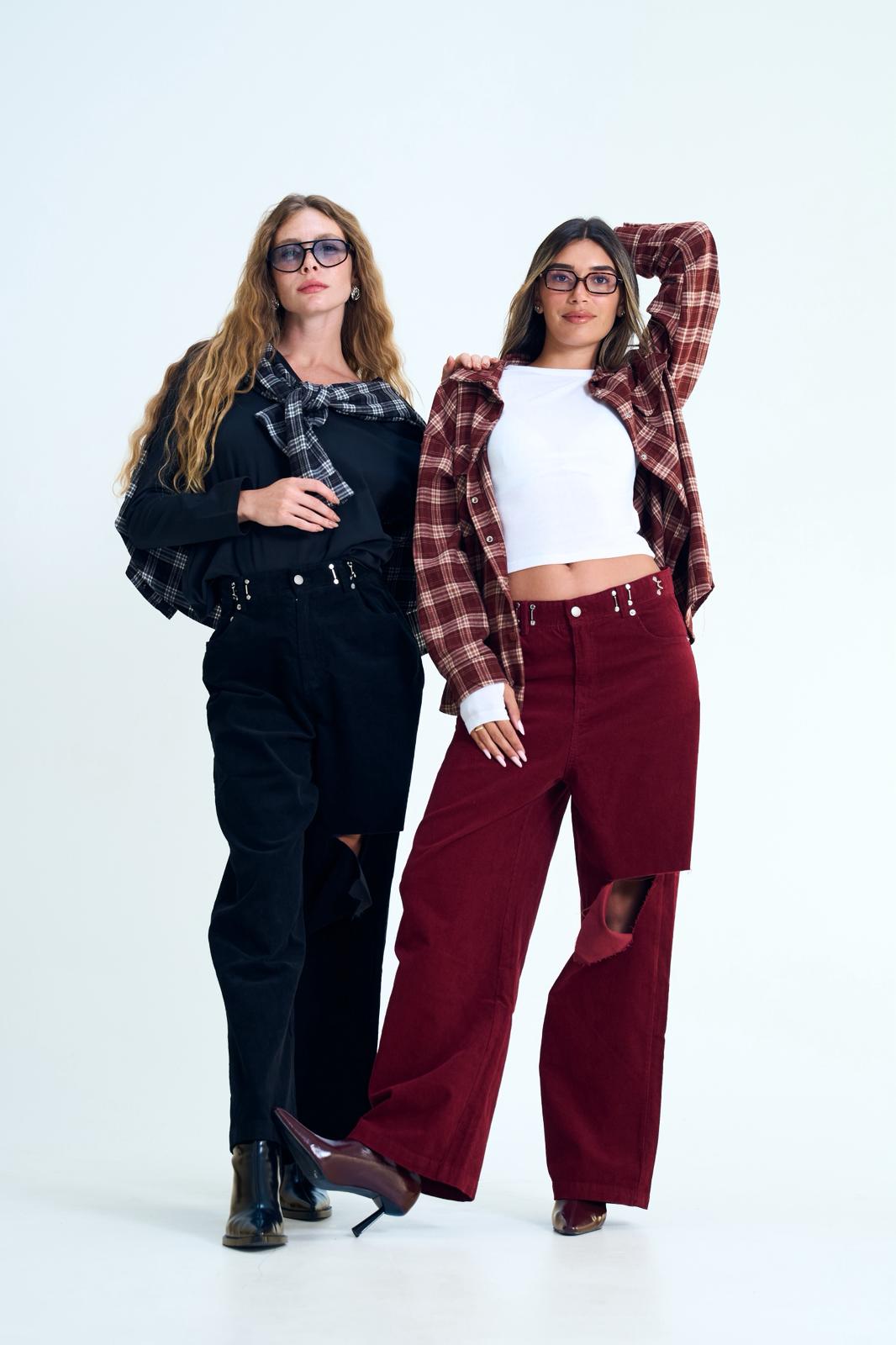 מכנס קורדרוי רז בורדו