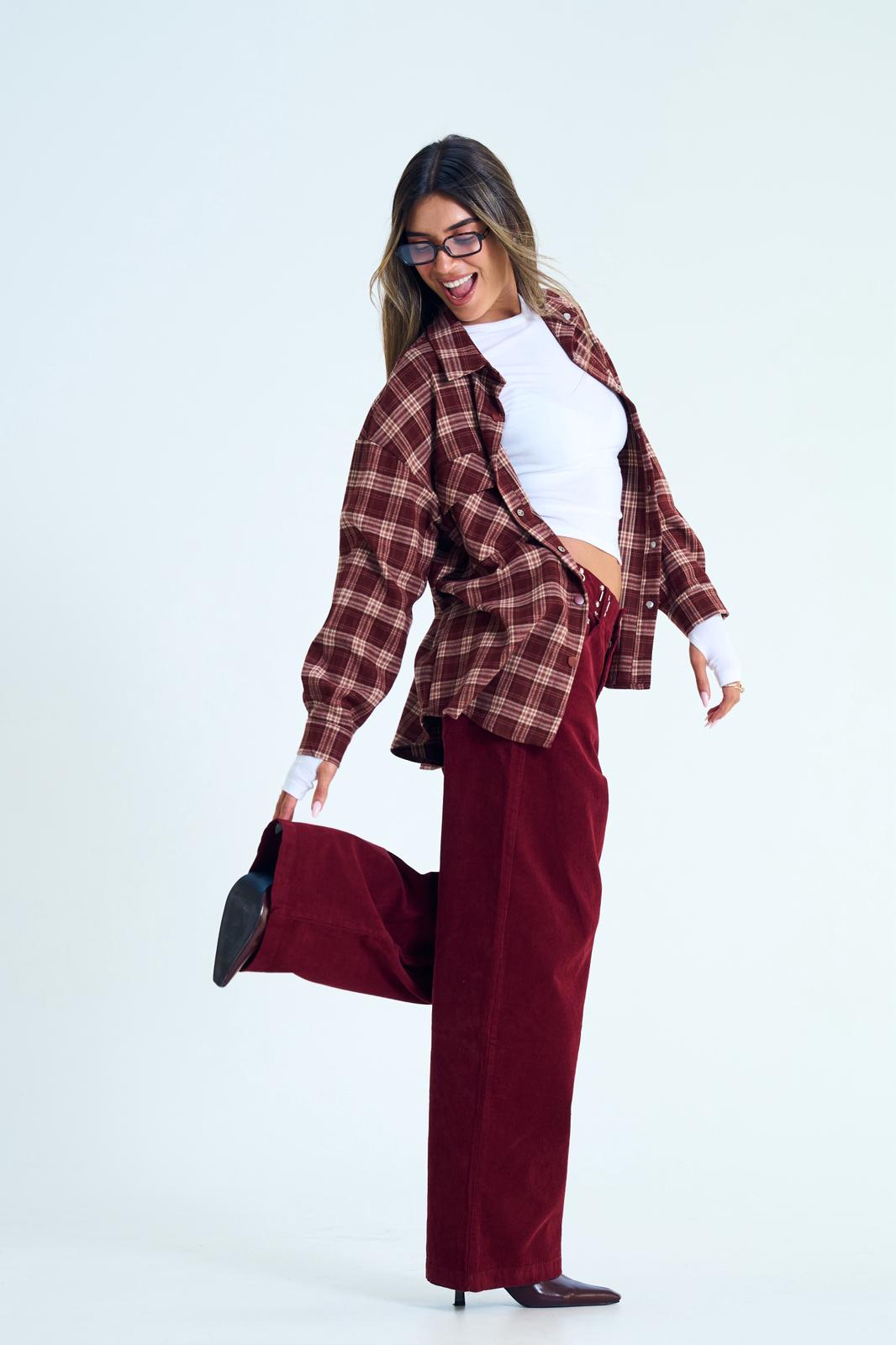 מכנס קורדרוי רז בורדו