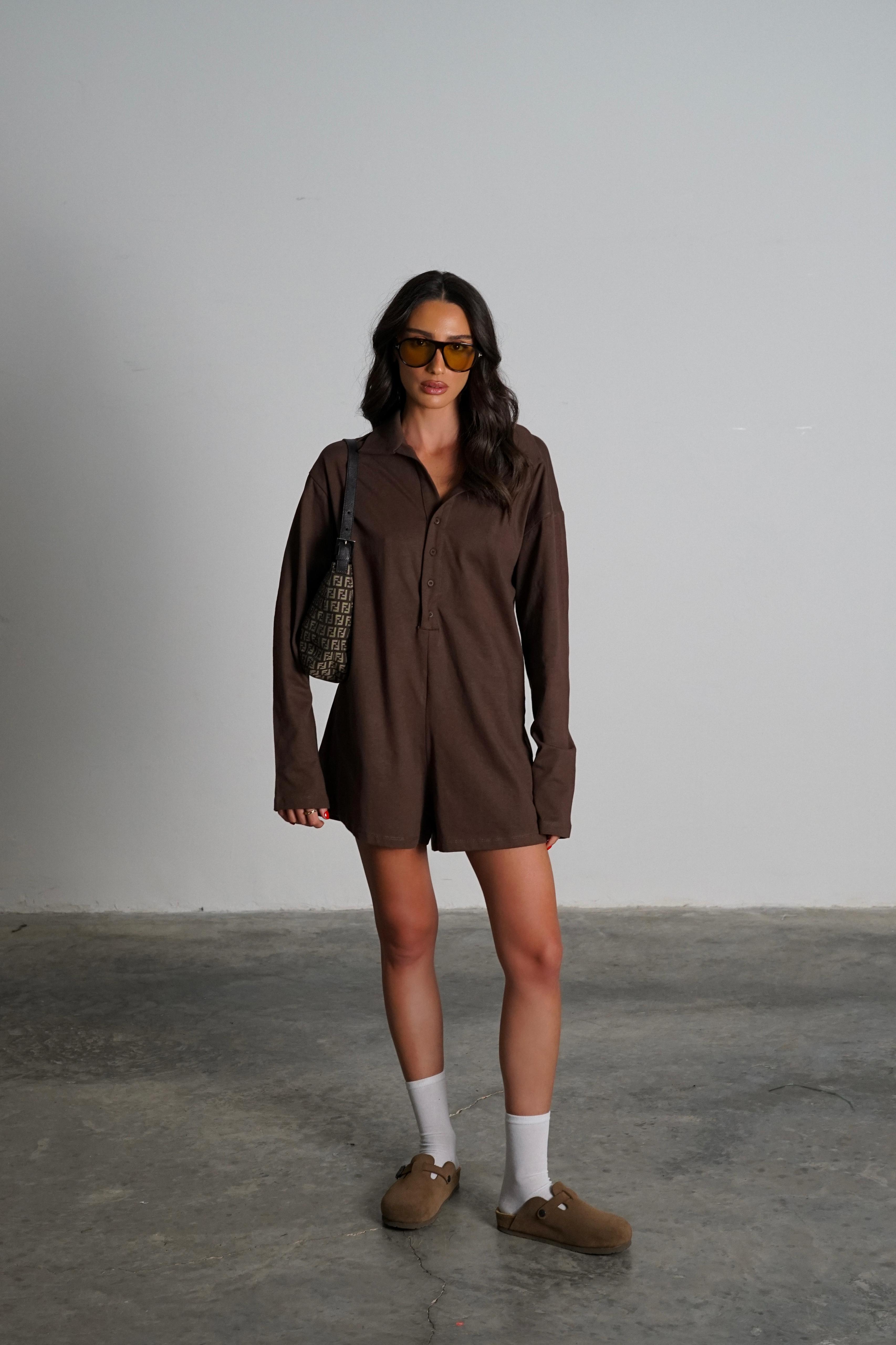 אוברול ריטמי חום