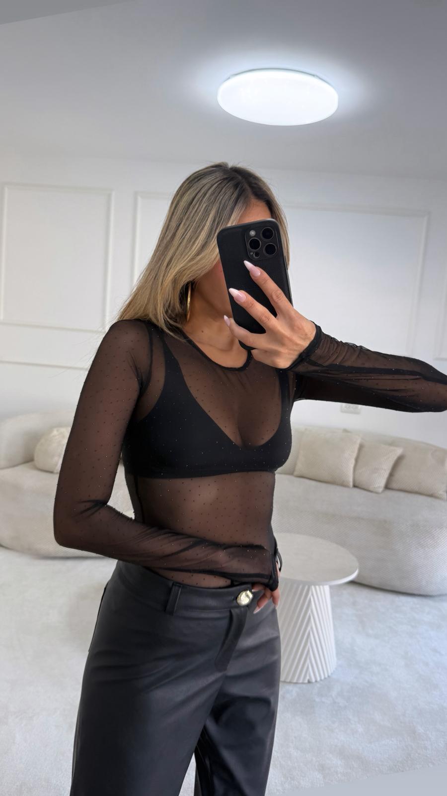 בגד גוף שילוב אבנים