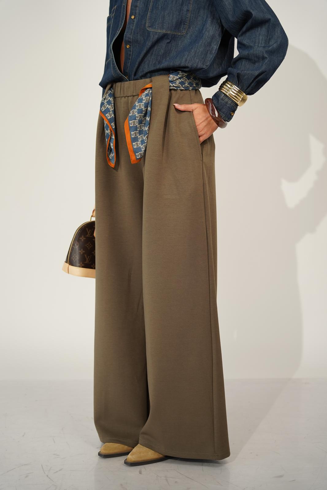 מכנס מיילו ירוק אפור