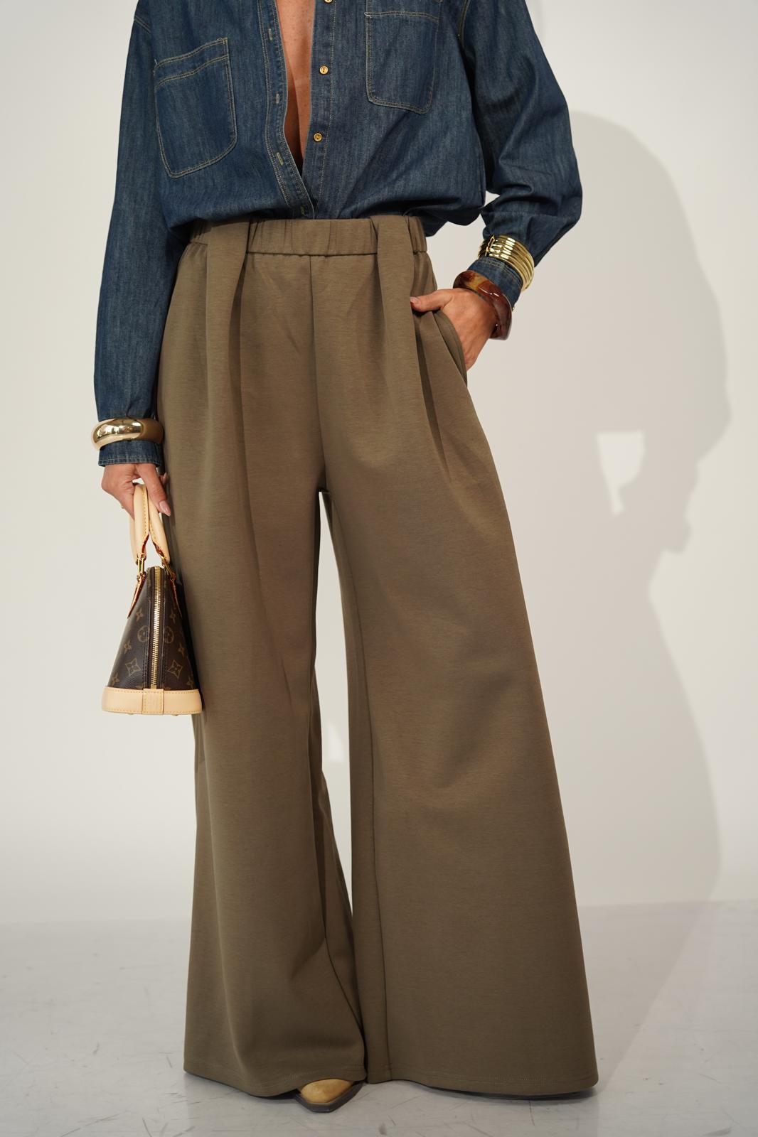 מכנס מיילו ירוק אפור