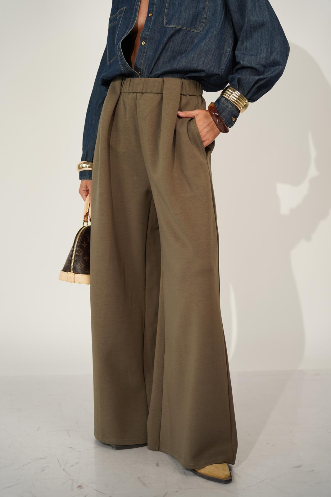 מכנס מיילו ירוק אפור