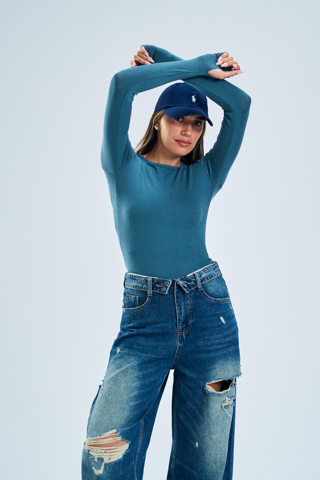 ג'ינס שרי כחול