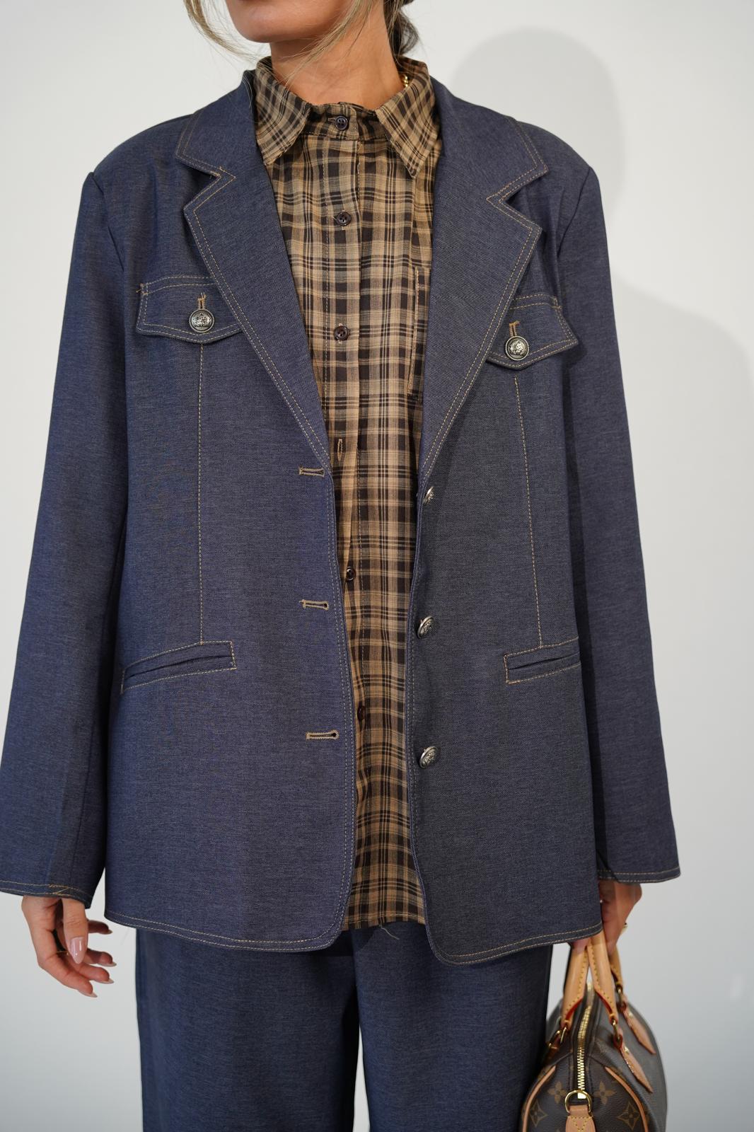 חליפת קלודין כחול ג'ינס