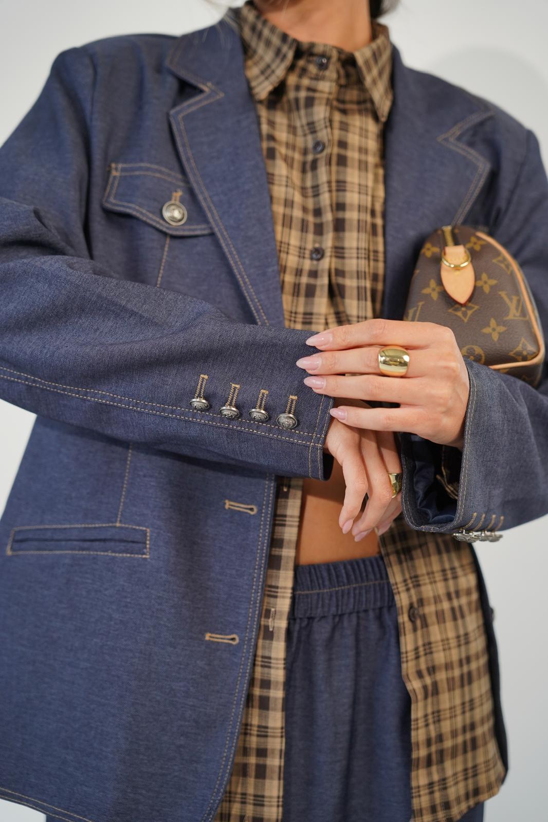 חליפת קלודין כחול ג'ינס