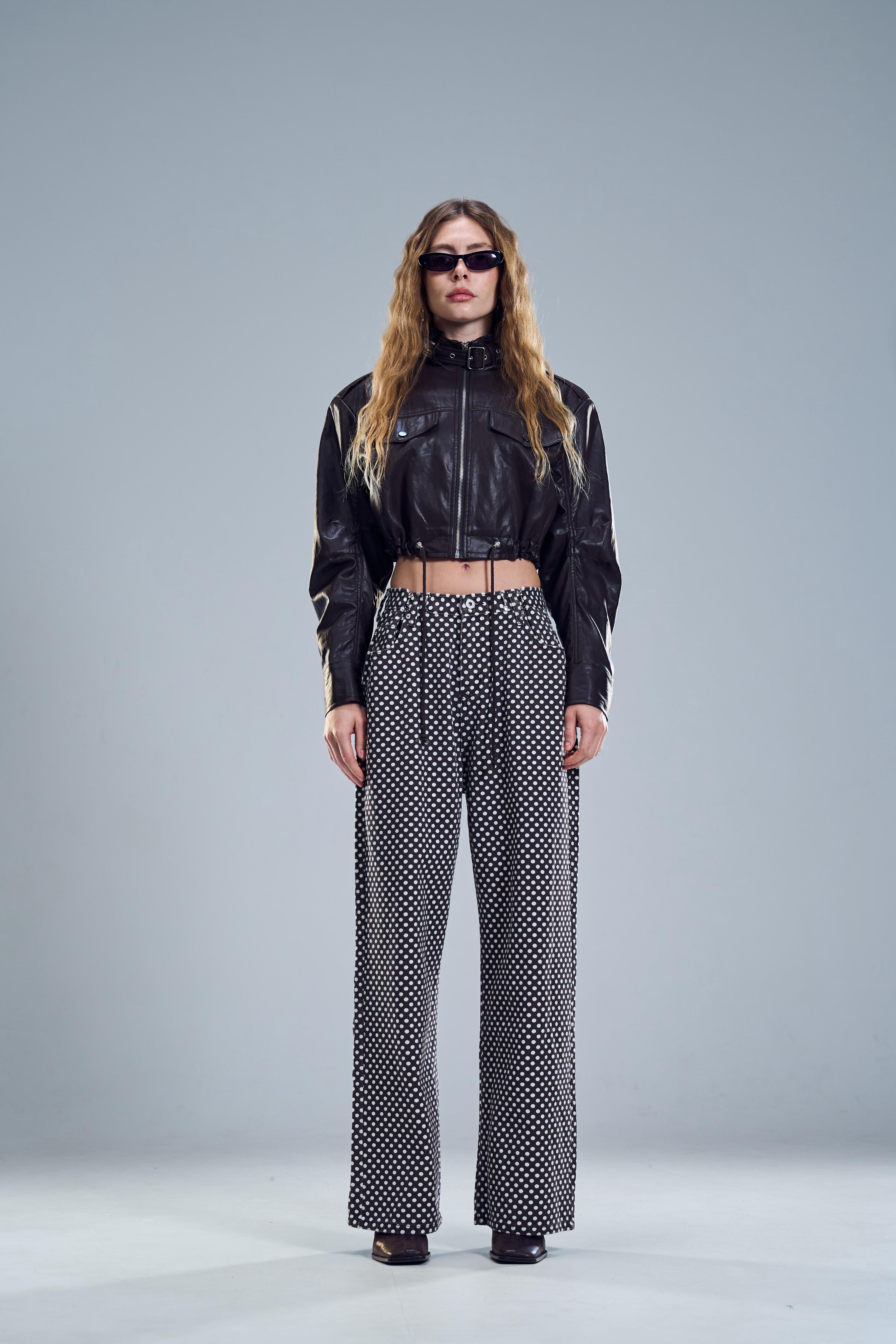 מכנס מיי שחור חום