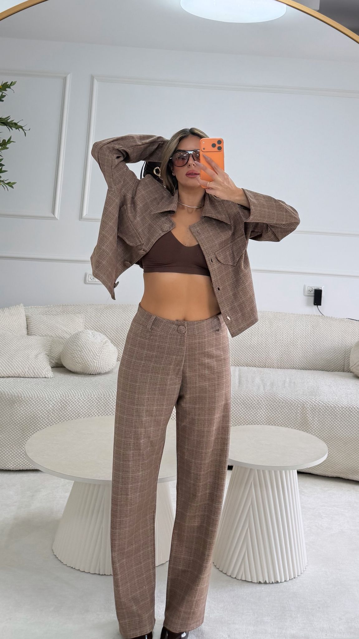 חליפת משין חום