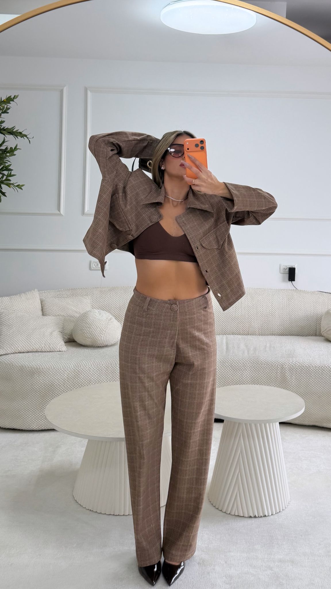 חליפת משין חום