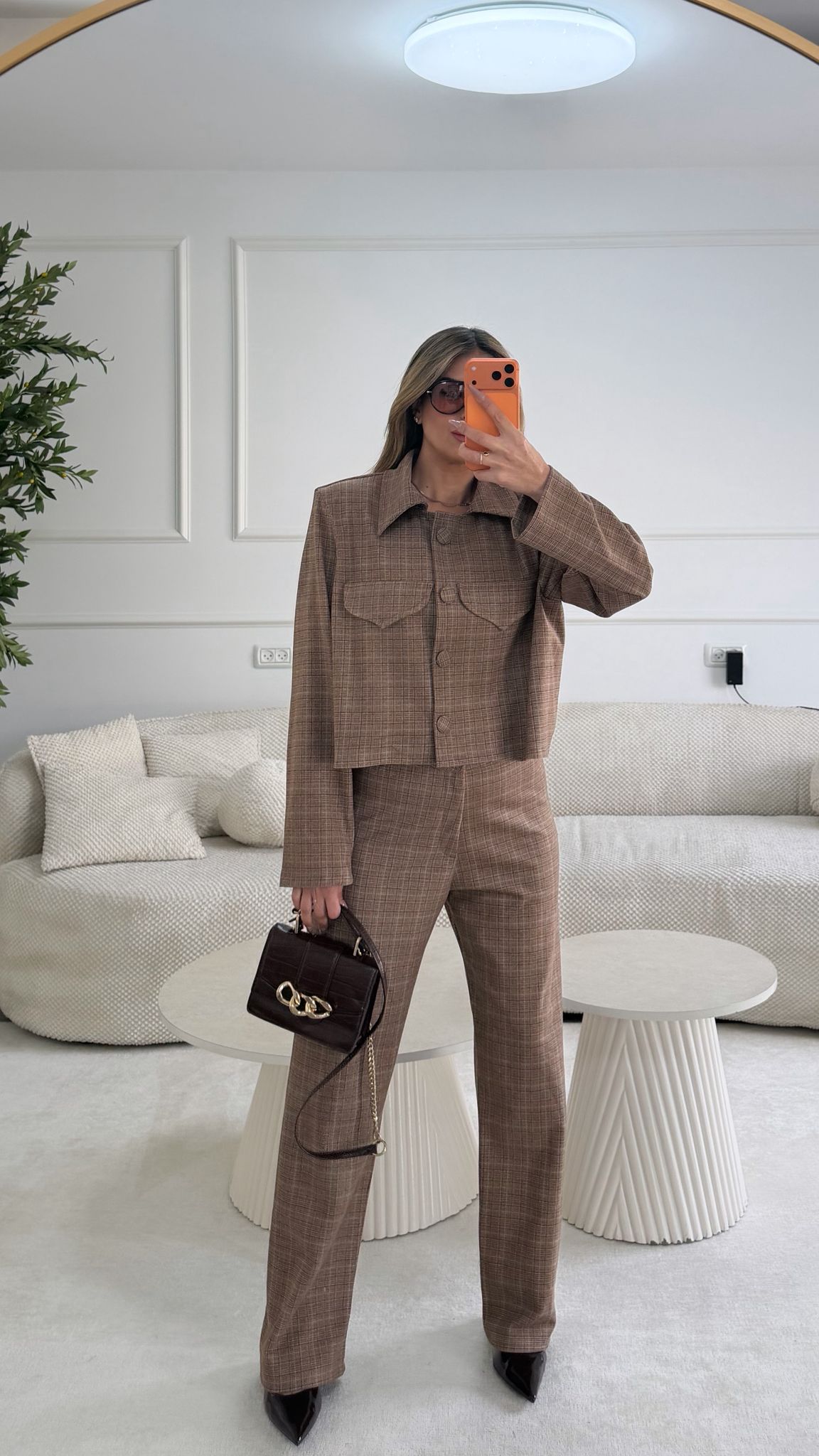 חליפת משין חום