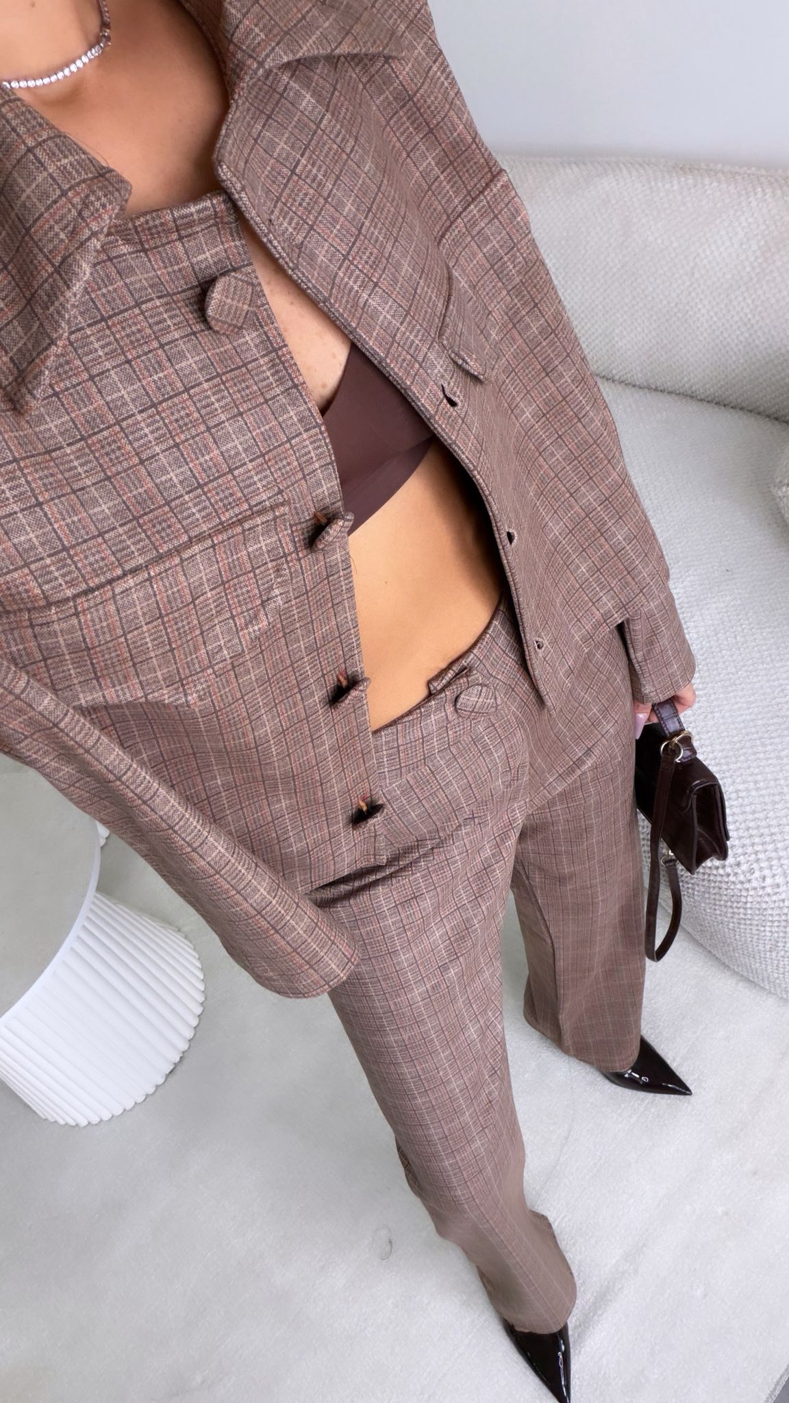 חליפת משין חום