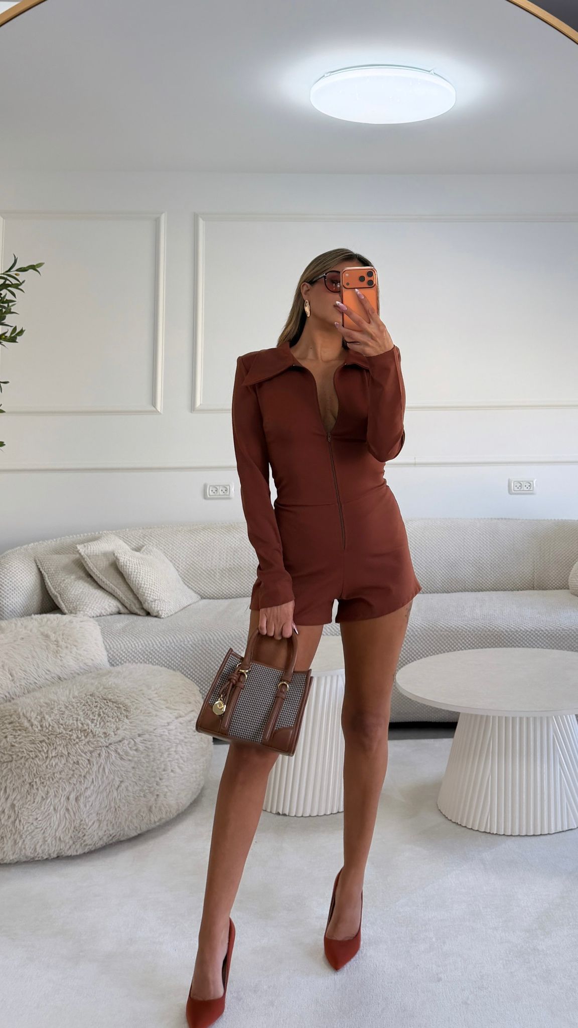 אוברול מוניק חום