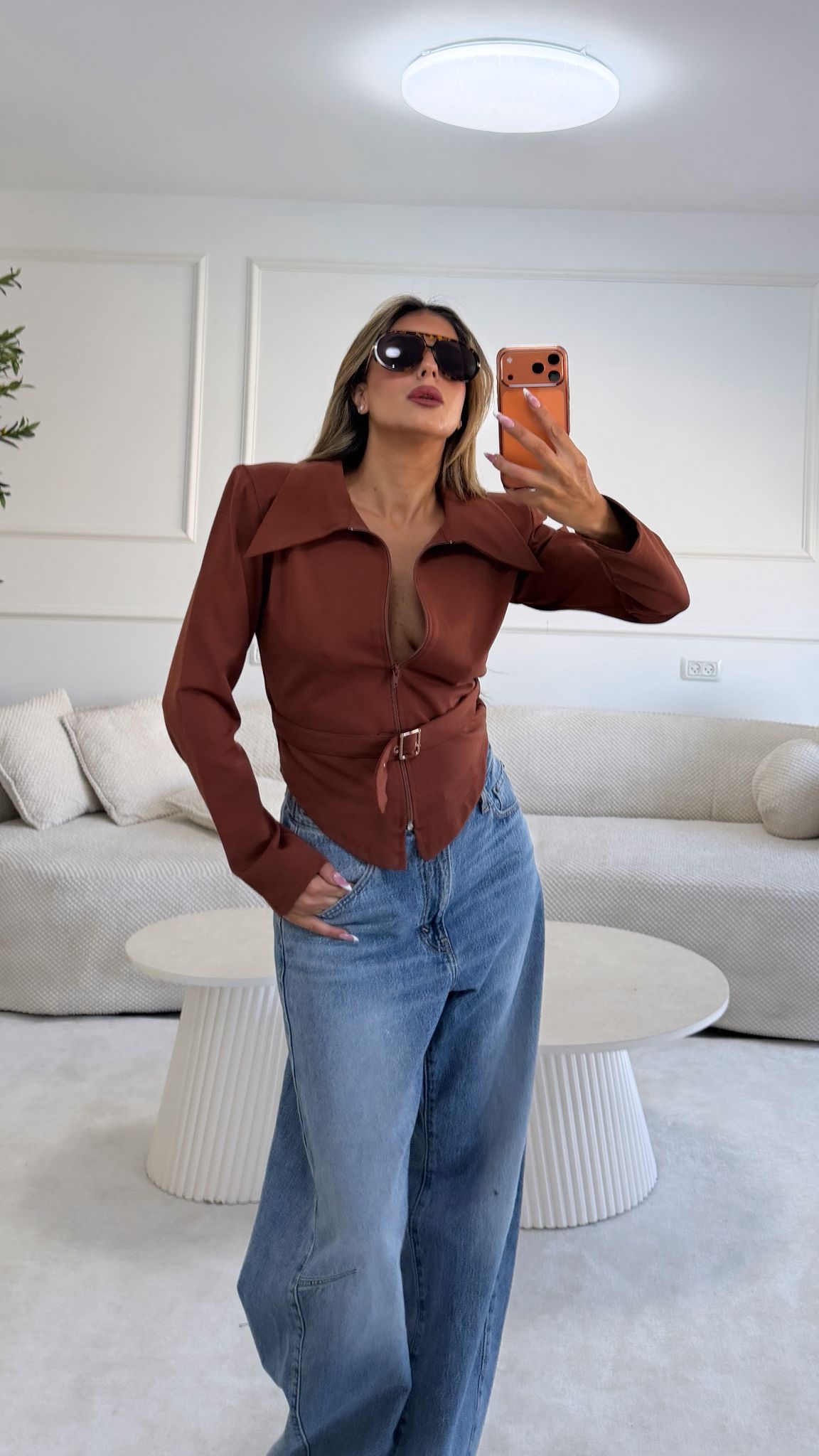 ג'קט מישל חום