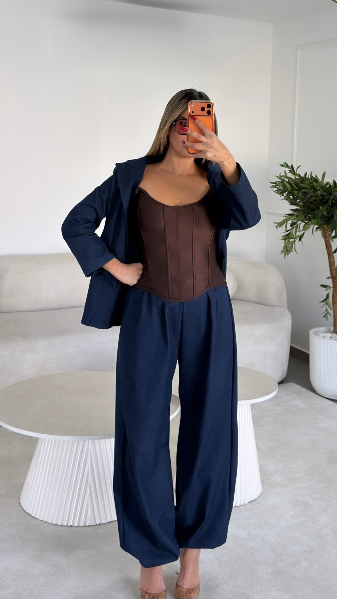 חליפת ג'ינס שילוב קפוצון