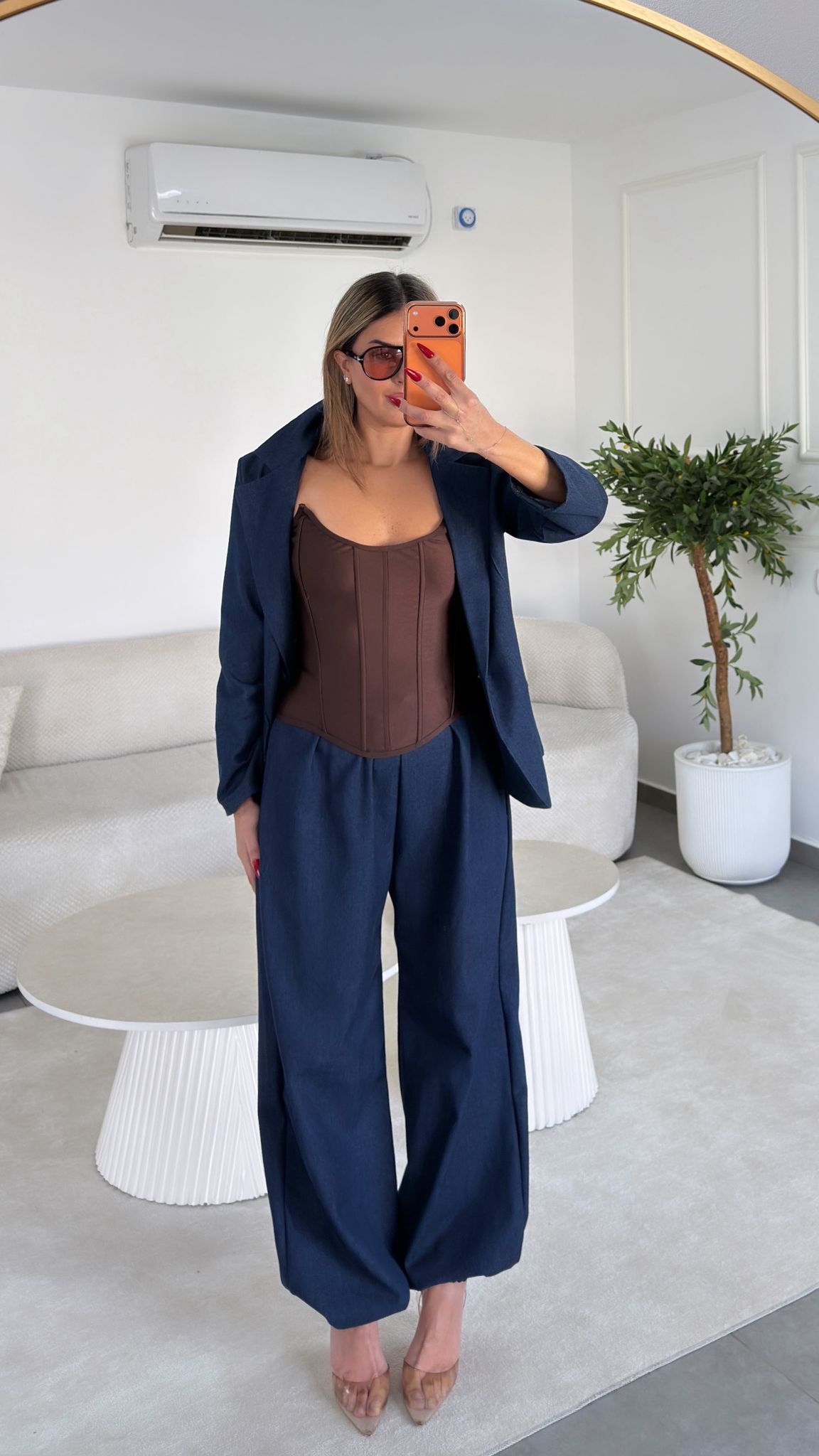 חליפת ג'ינס שילוב קפוצון