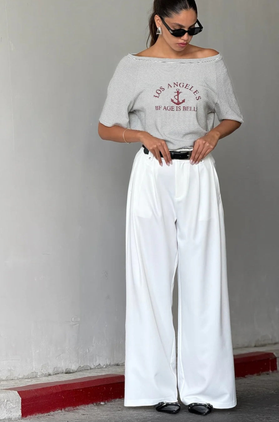 מכנס טום לבן