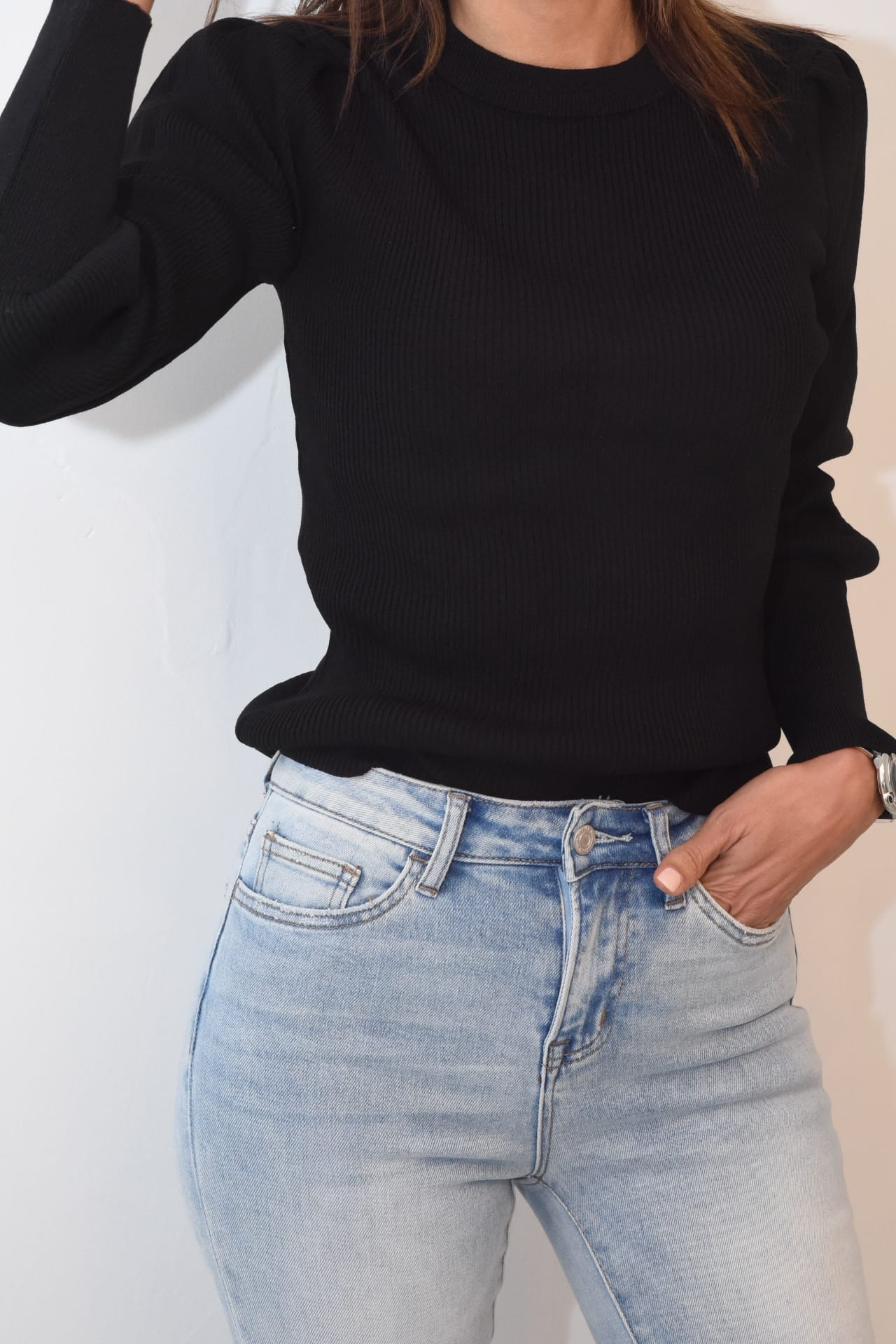 סריג ריב שרוול נפוח